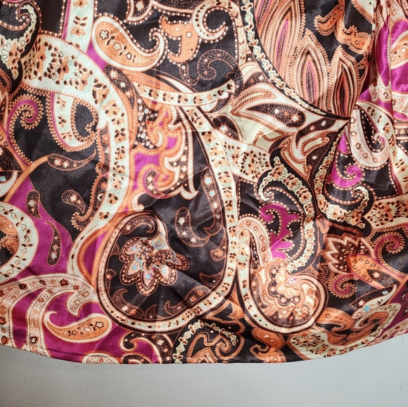 NWT Lane Bryant Satin Embellishments Paisley Halter Babydoll Top Size 22 2X/3X - Picture 12 of 16